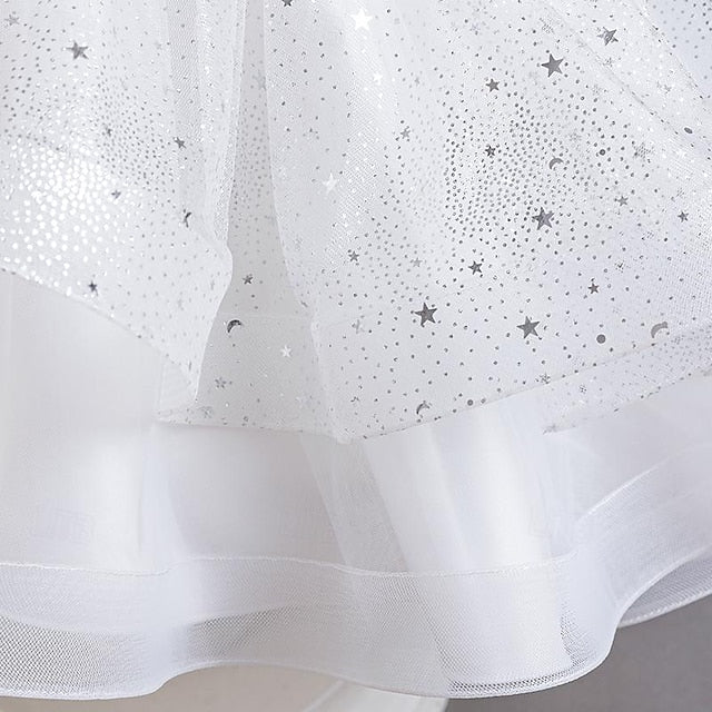 Party Kids Girl Sleeveless Flower Sequin Girls' Dress