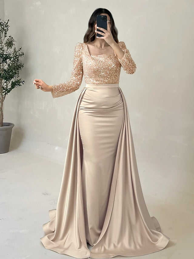 Gown Formal Length Floor Long Elegant Mermaid Dress Evening