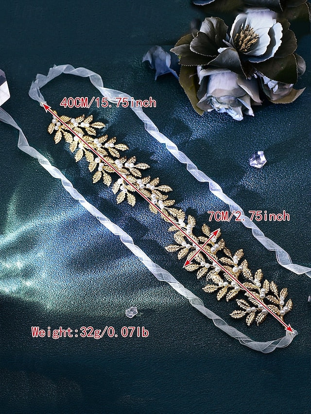 Belt Pearl Leaf Gold – Accents Elegant with Bridal