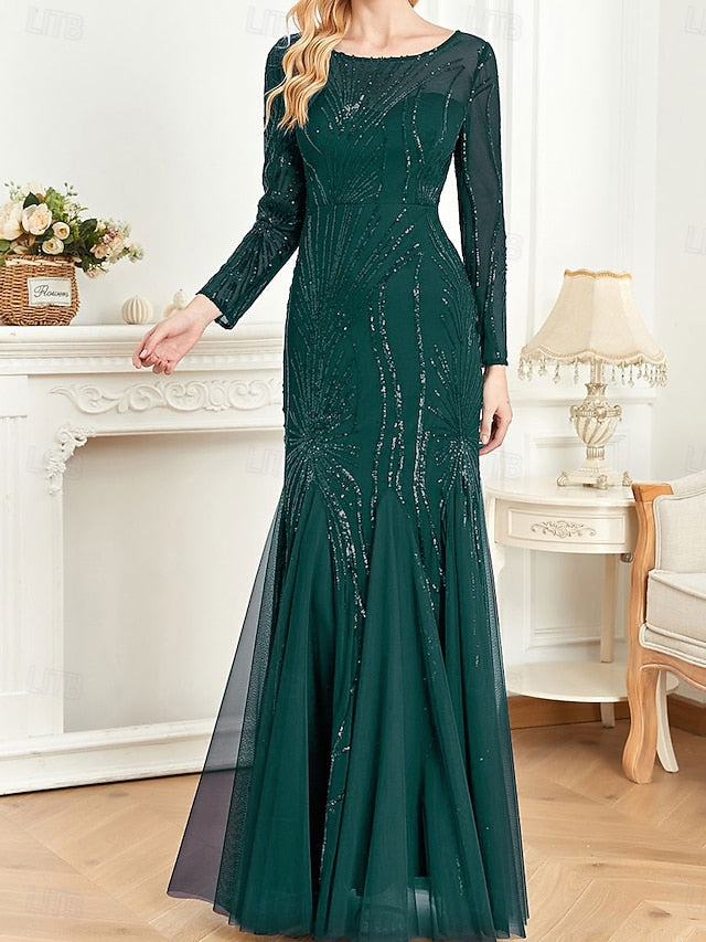 Bride of Elegant the Party Crew Floor Neck Mother Dress