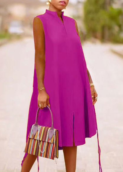 Print Stand Summer Green Dresses Boho Maxi Collar