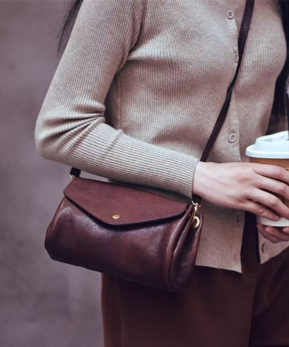 Khaki Durable Bag Cross-body Solid Leather Botique