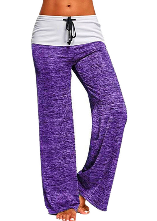SampleCasual Grey Drawstring Patchwork Cotton Pants Summer