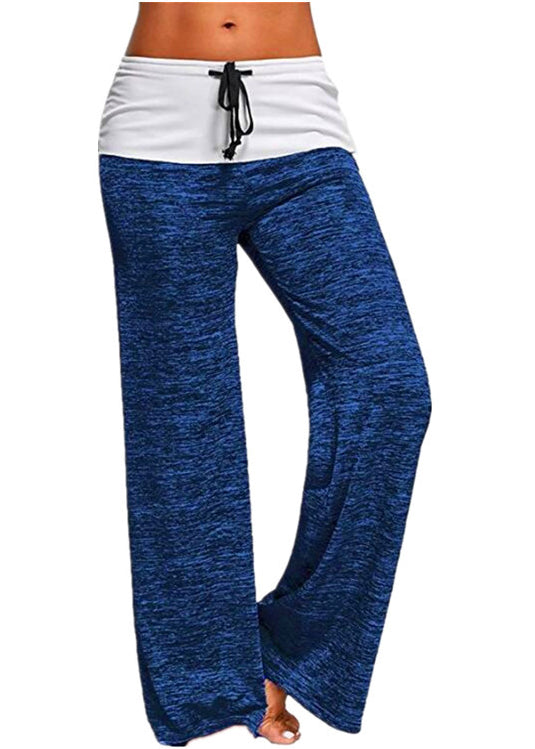 SampleCasual Grey Drawstring Patchwork Cotton Pants Summer
