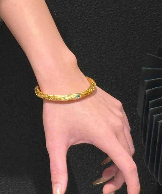 Antique Bangle Chinese Gold Style Overgild