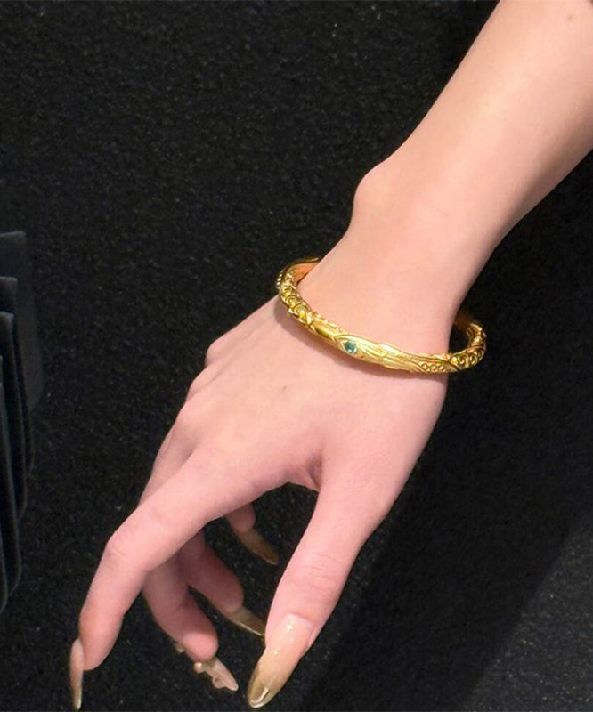 Antique Bangle Chinese Gold Style Overgild