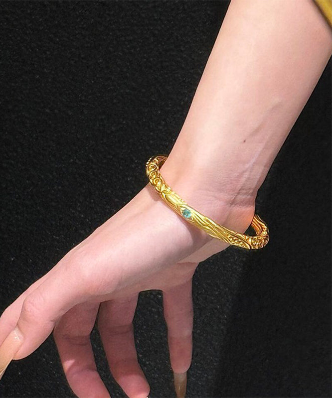 Antique Bangle Chinese Gold Style Overgild