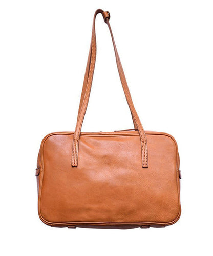 Orange Shoulder Square Bags Leather Elegant Durable