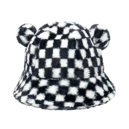 Sample Bear Ear Faux Shearling Bucket Hat
