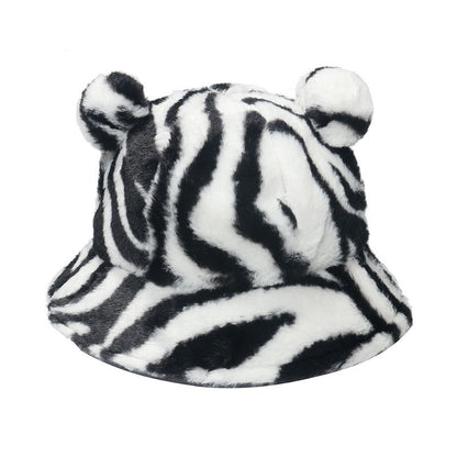 Sample Bear Ear Faux Shearling Bucket Hat