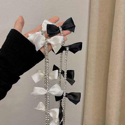 Bow Rhinestone Hair Clip