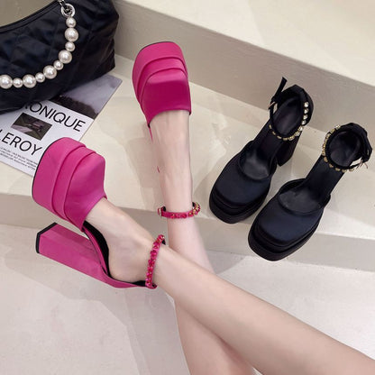 Sandals Platform Chunky-Heel