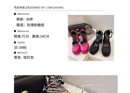 Sandals Platform Chunky-Heel