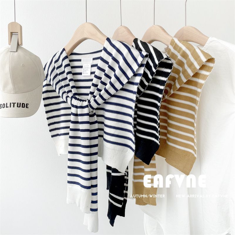 Knit Shawl Striped