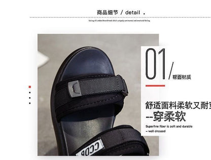 Wedge Heel Sandals Adhesive Platform Strap