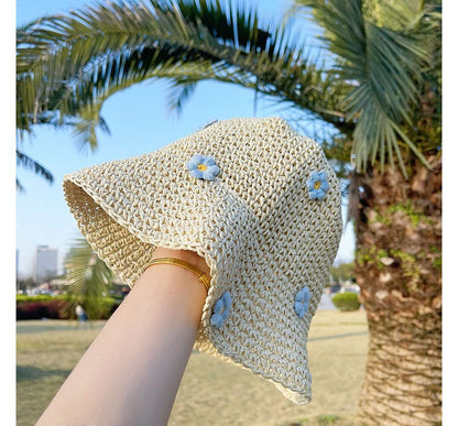 Sample Floral Woven Sun Hat