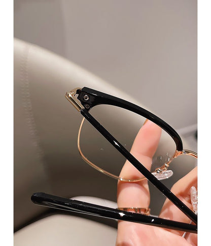 Blue Eyeglasses Frame Half Blocking Light
