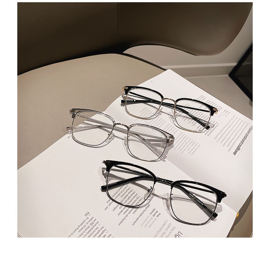 Blue Eyeglasses Frame Half Blocking Light