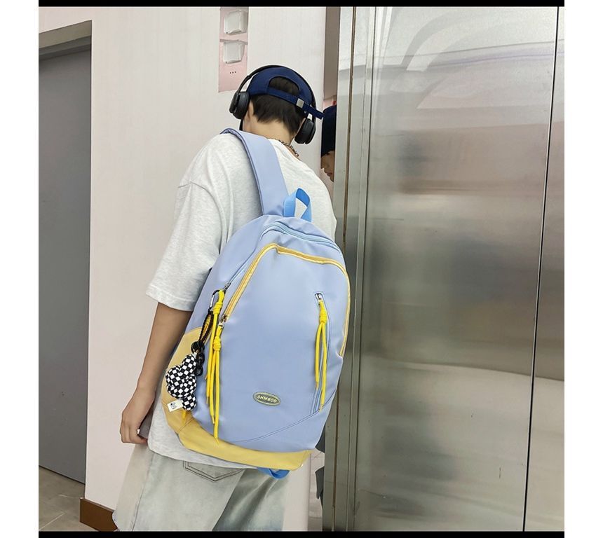 Logo Nylon Two-Tone Backpack