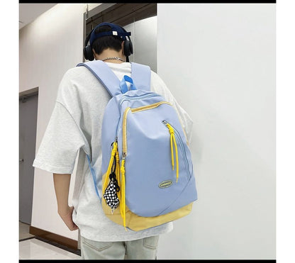 Logo Nylon Two-Tone Backpack