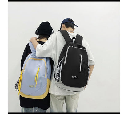 Logo Nylon Two-Tone Backpack
