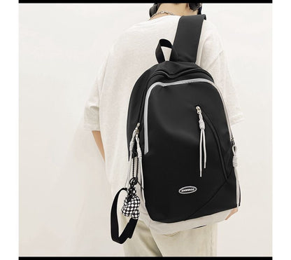 Logo Nylon Two-Tone Backpack
