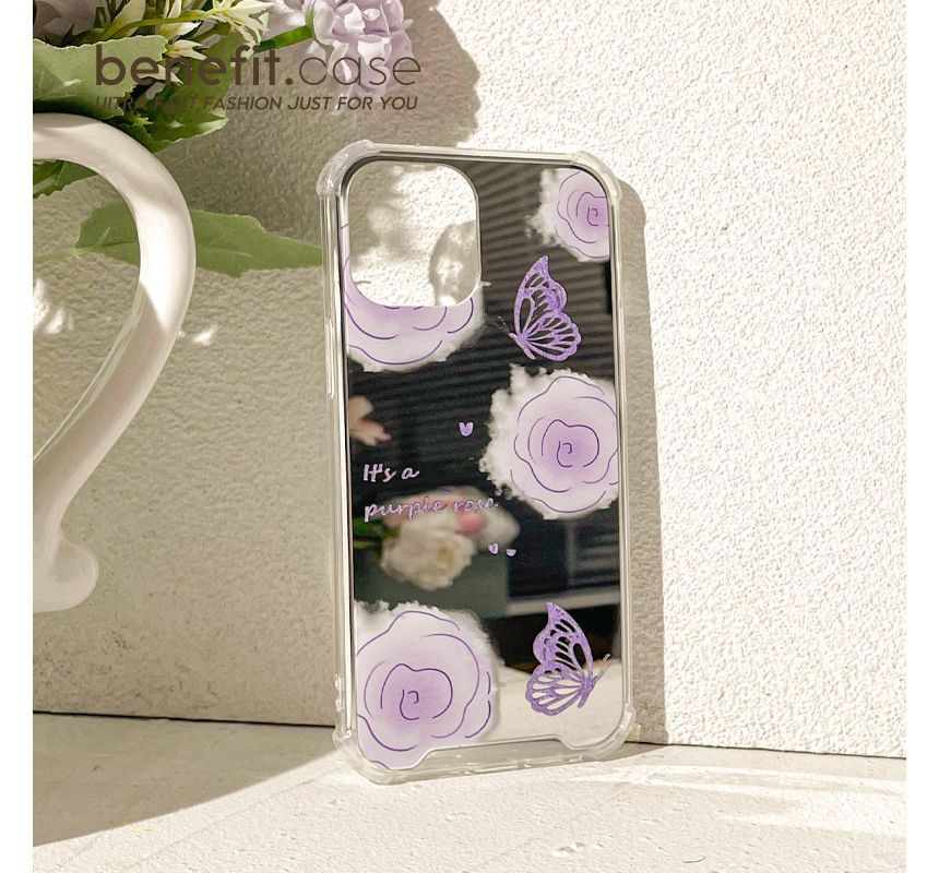 Sample Flower Butterfly Mirrored Phone Case