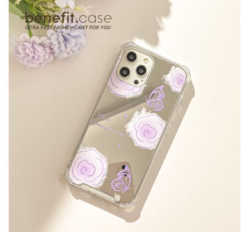 Sample Flower Butterfly Mirrored Phone Case
