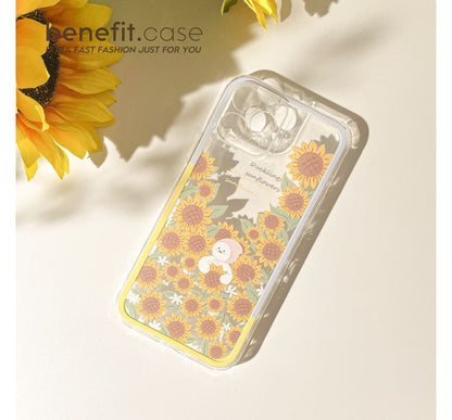 Sample Duck Sunflower Transparent Phone Case