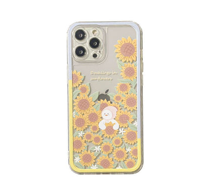 Sample Duck Sunflower Transparent Phone Case