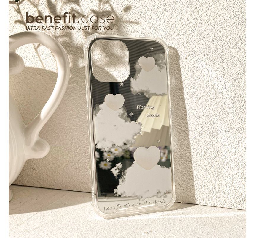 Sample Heart Cloud Mirrored Phone Case