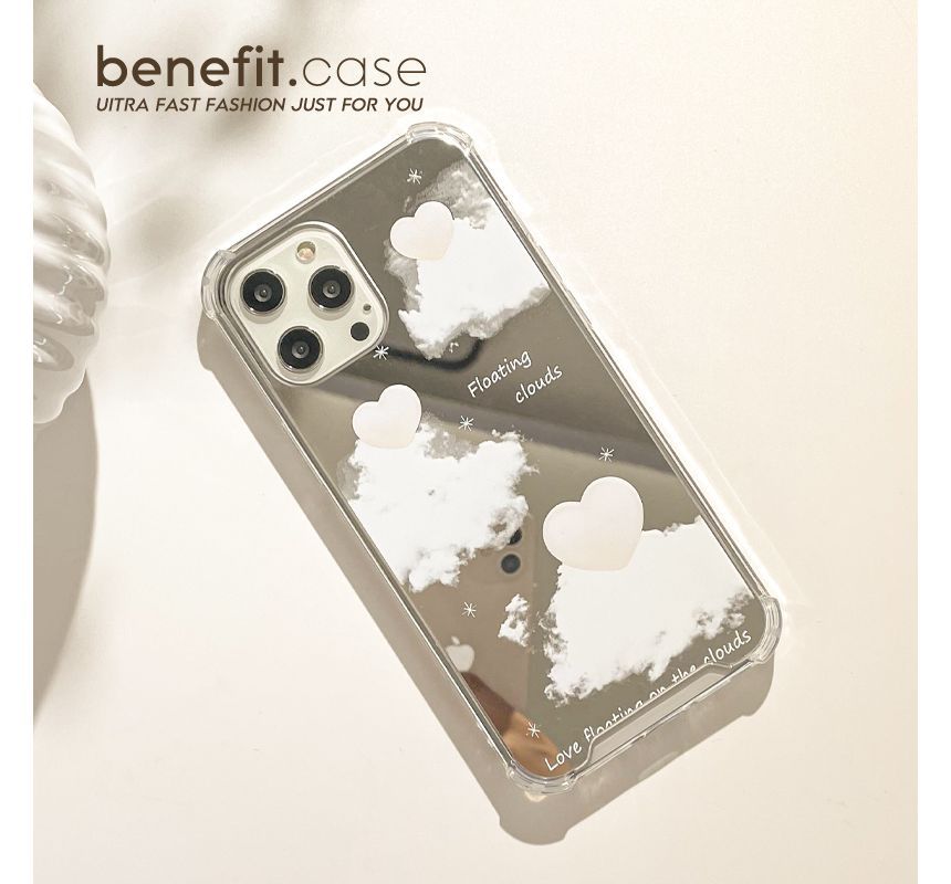 Sample Heart Cloud Mirrored Phone Case