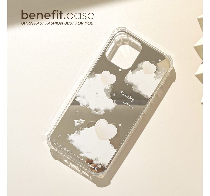 Sample Heart Cloud Mirrored Phone Case