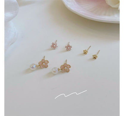 3 (various designs) Alloy Pair Sakura Set: Earring