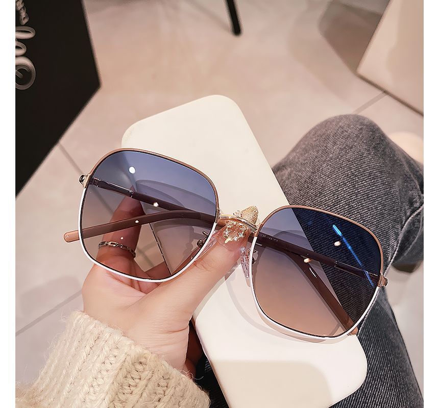 Frame Metal Sunglasses Square