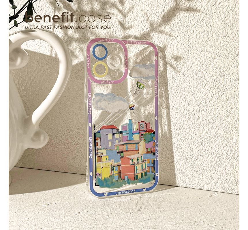 Sample City Print Transparent Phone Case