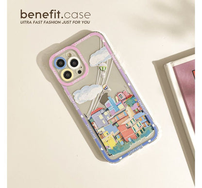 Sample City Print Transparent Phone Case
