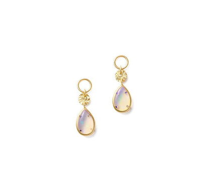 Sample Leaf Rhinestone Faux Gemstone Sterling Silver Pendant / Dangle Earring