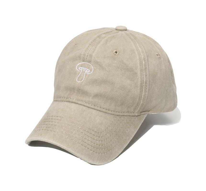 Sample Mushroom Embroidered Denim Bucket Hat