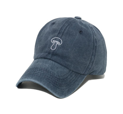 Sample Mushroom Embroidered Denim Bucket Hat