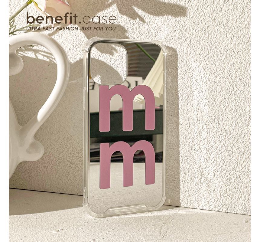 Lettering Case Phone Mirrored