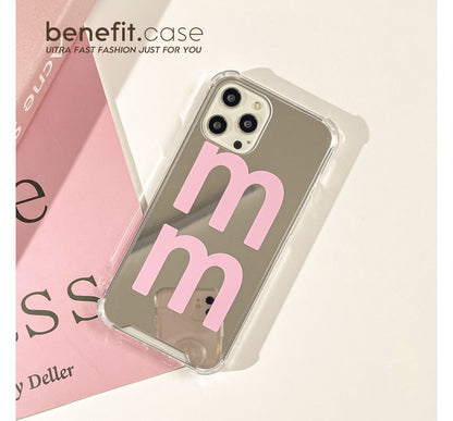 Lettering Case Phone Mirrored