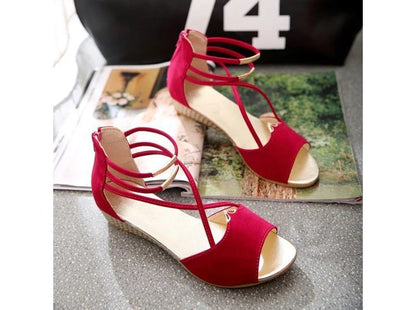 Low-Heel Ankle-Strap Sandals