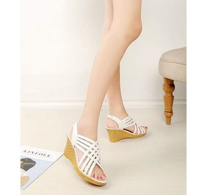 Strappy Sandals Wedge-Heel