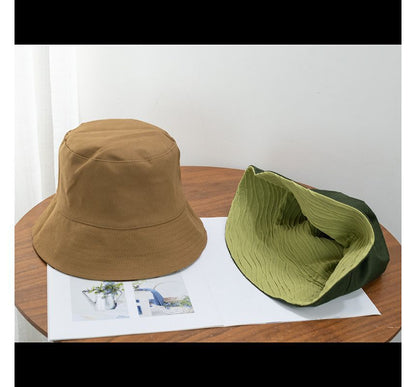 Sample Wavy Texture Reversible Plain Bucket Hat