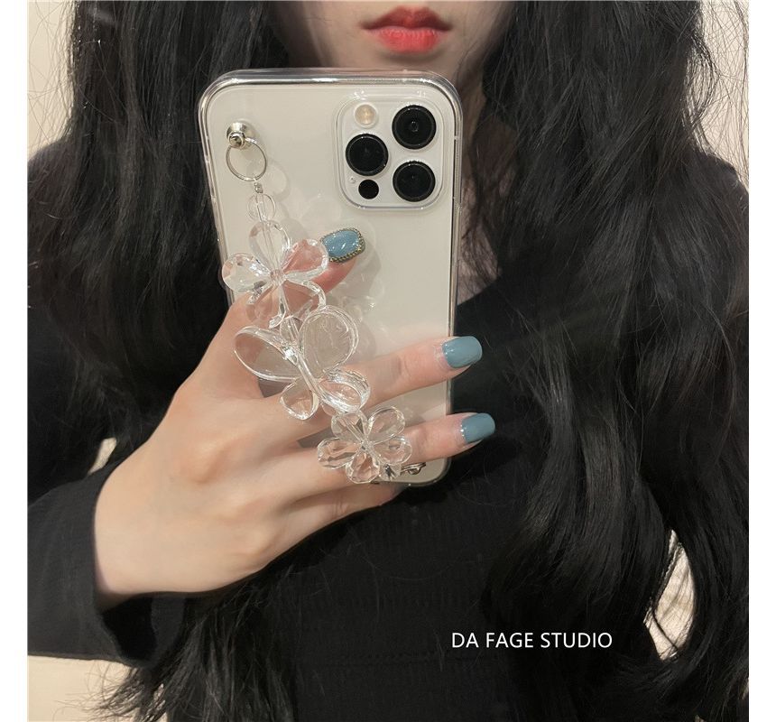 Sample Flower Chain Transparent Phone Case