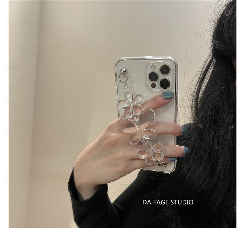 Sample Flower Chain Transparent Phone Case