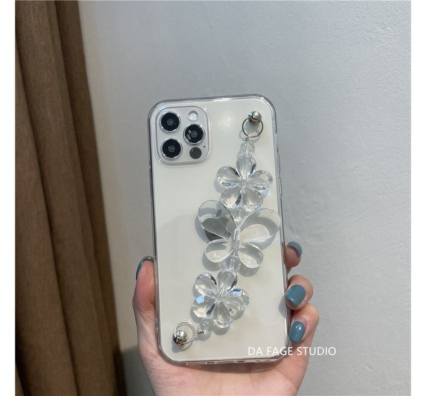 Sample Flower Chain Transparent Phone Case