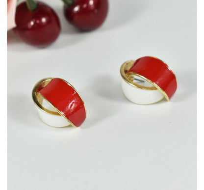 Sample Curve Glaze Alloy Earring