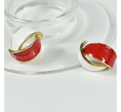Sample Curve Glaze Alloy Earring